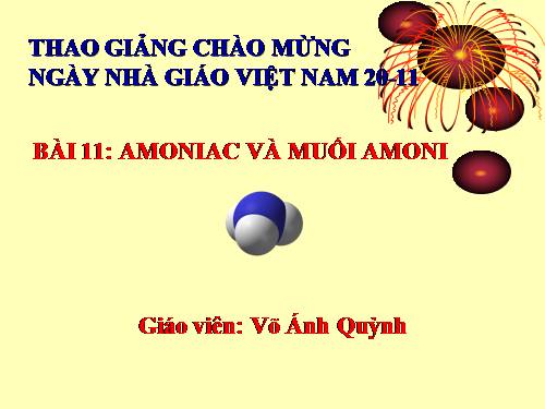 Bài 8. Amoniac và muối amoni