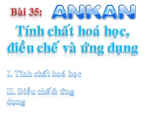 Bài 25. Ankan