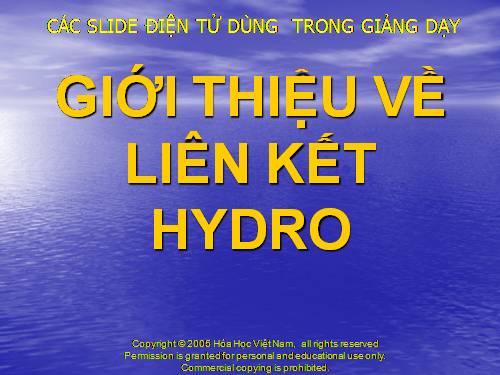 LIÊN KẾT HIĐRO- TÀI LIỆU THAM KHẢO