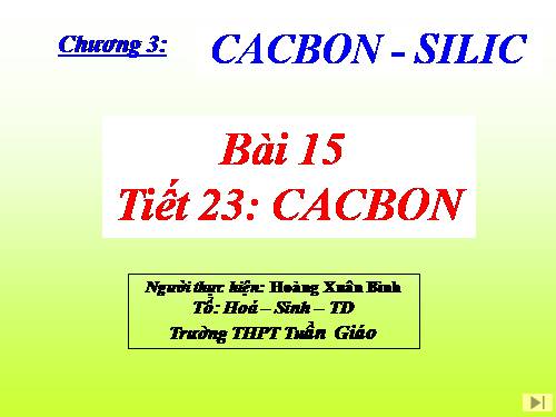 Bài 15. Cacbon