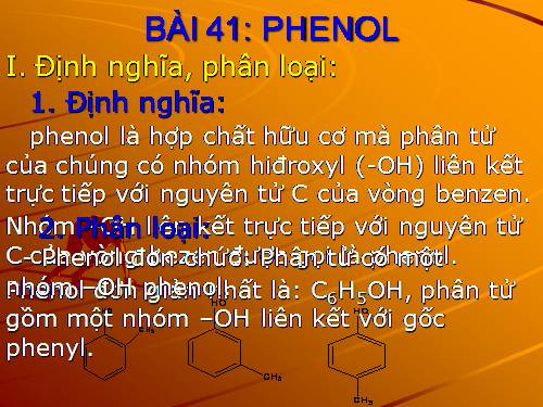 Bài 41. Phenol