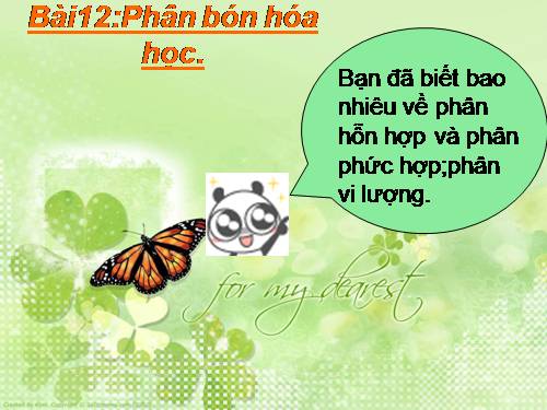 Bài 12. Phân bón hoá học