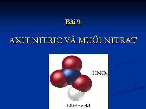 Bài 9. Axit nitric và muối nitrat