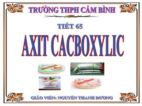 Bài 45. Axit cacboxylic