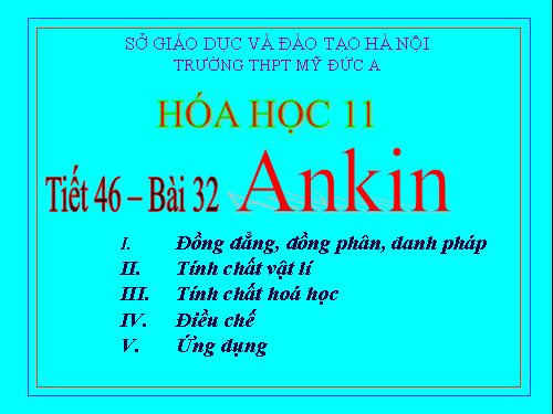 Bài 32. Ankin