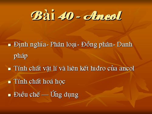 Bài 40. Ancol