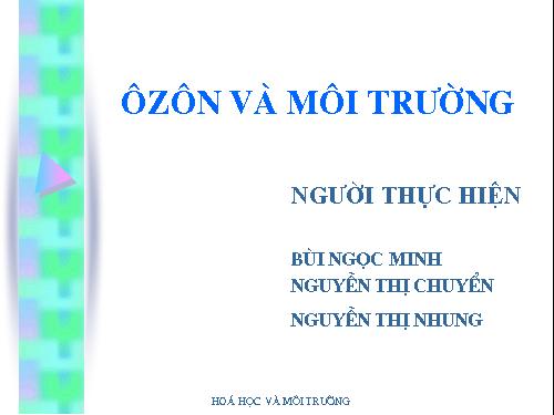 ozon va moi truong