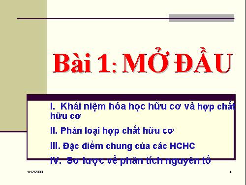 Bài 20. Mở đầu về hoá học hữu cơ