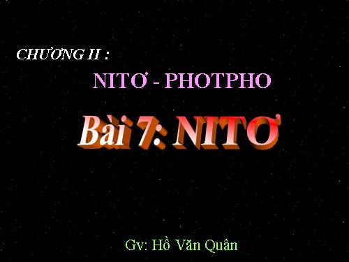 Bài 7. Nitơ