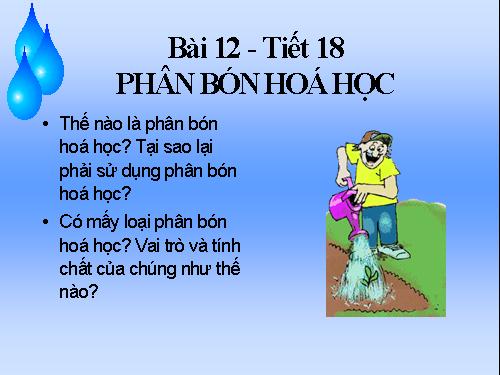 Bài 12. Phân bón hoá học