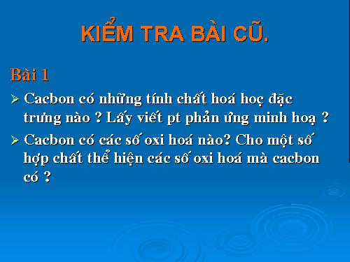 Bài 16. Hợp chất của cacbon