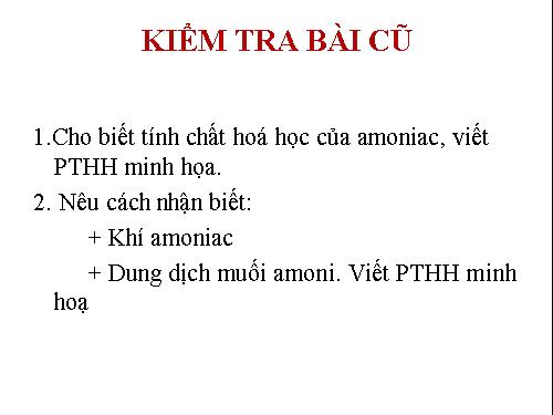 Bài 9. Axit nitric và muối nitrat