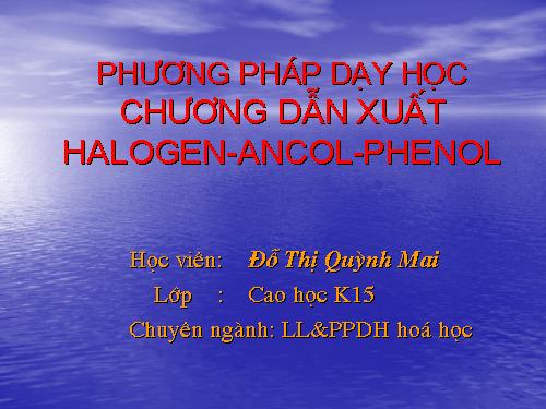 phương pháp giảng dạy chương Ancol-phenol