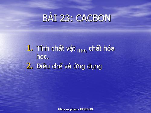 Bài 15. Cacbon