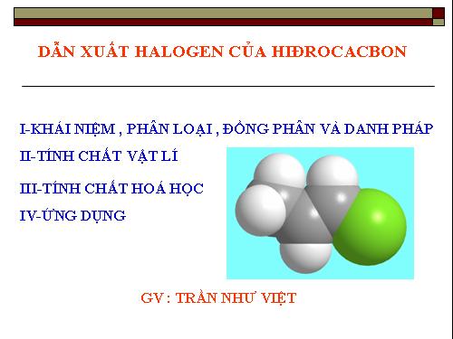 Bài 39. Dẫn xuất halogen của hiđrocacbon