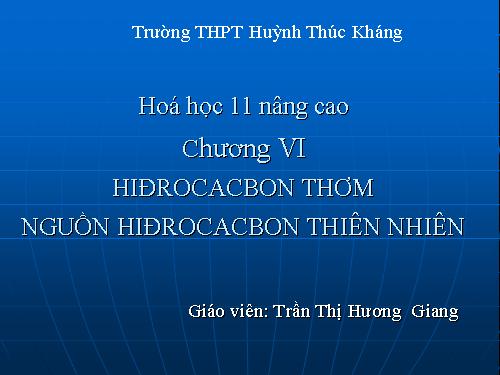 Bài 35. Benzen và đồng đẳng. Một số hiđrocacbon thơm khác