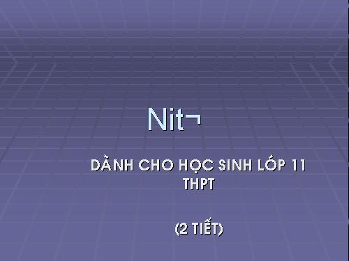 Bài 7. Nitơ