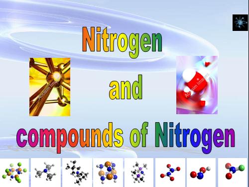 Nitrogen and compounds of nitrogen
