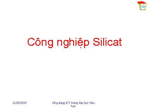 Bài 18. Công nghiệp silicat