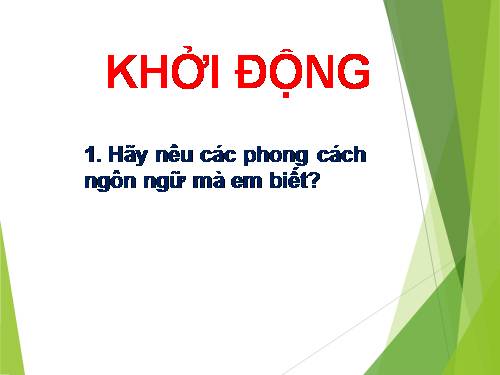 Tuần 30. Phong cách ngôn ngữ chính luận