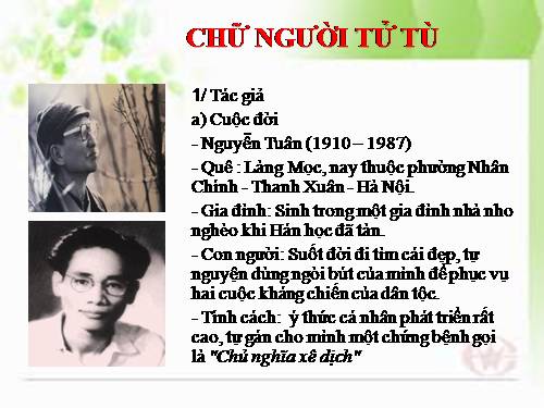 Tuần 11. Chữ người tử tù