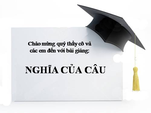 Tuần 19. Nghĩa của câu