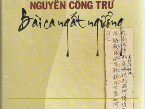 Tuần 4. Bài ca ngất ngưởng