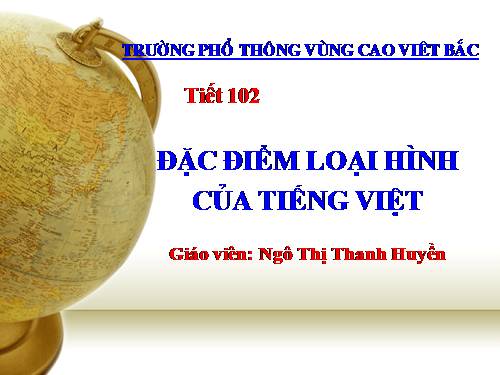 đặc điểm loại hình tiếng Việt