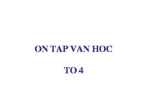 Tuần 17. Ôn tập phần Văn học