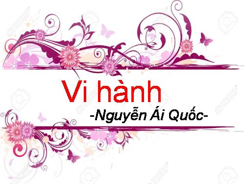 Tuần 15. Đọc thêm: Vi hành