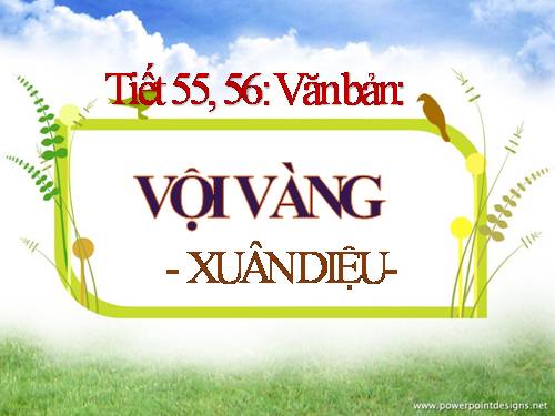 Tuần 21. Vội vàng