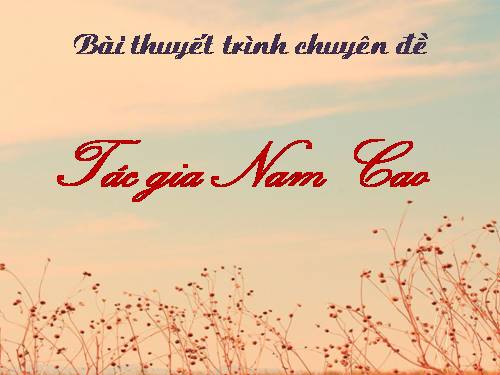 thuyết trình Nam Cao Thpt chuyên HMĐ