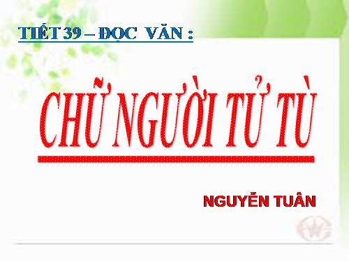 Tuần 11. Chữ người tử tù