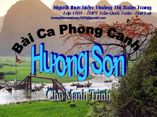 Tuần 5. Đọc thêm: Bài ca phong cảnh Hương Sơn (Hương Sơn phong cảnh ca)