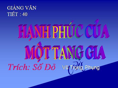 Tuần 12. Hạnh phúc của một tang gia