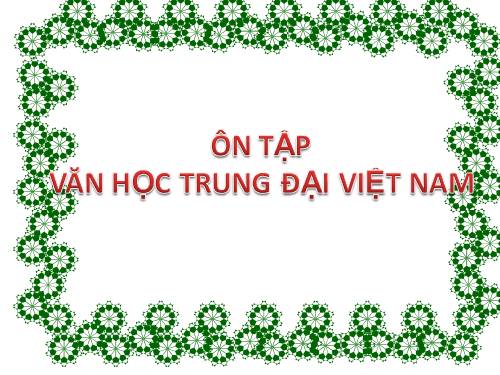 Tuần 8. Ôn tập văn học trung đại Việt Nam