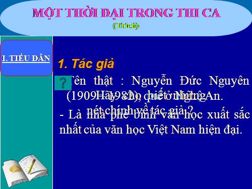 Tuần 31. Một thời đại trong thi ca