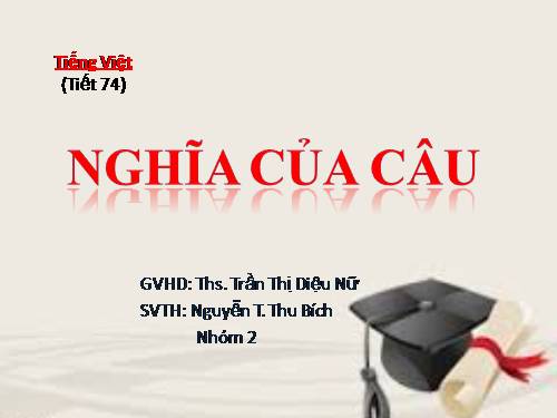 Tuần 19. Nghĩa của câu