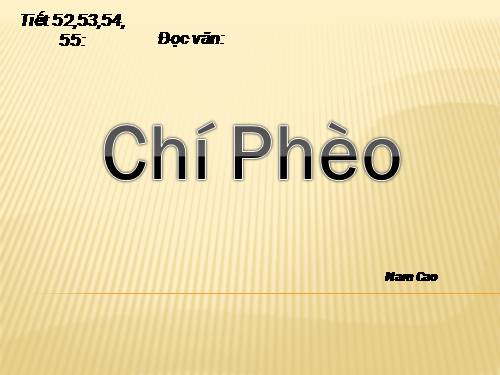 Tuần 13. Chí Phèo