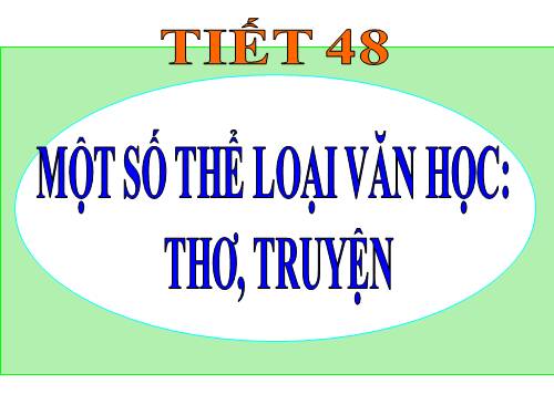 Tuần 13. Một số thể loại văn học: Thơ, truyện