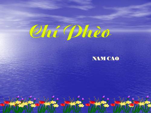 Tuần 13. Chí Phèo