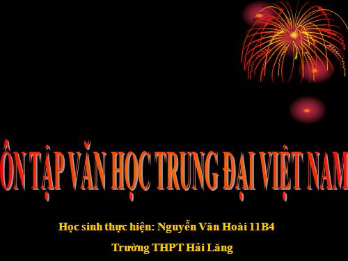 Tuần 8. Ôn tập văn học trung đại Việt Nam