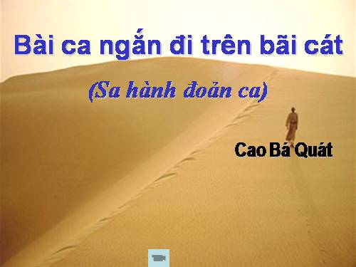 Tuần 4. Bài ca ngắn đi trên bãi cát (Sa hành đoản ca)