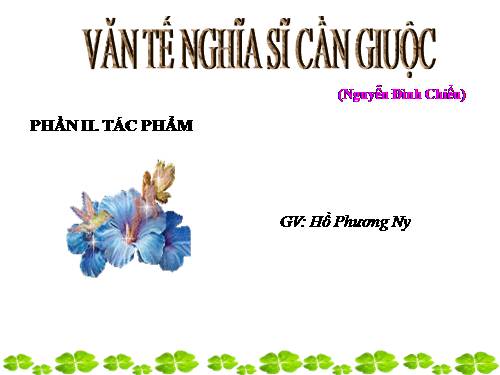 Tuần 6. Văn tế nghĩa sĩ cần Giuộc