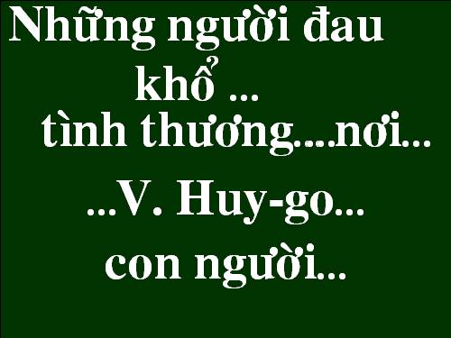 Người cầm quyền khôi phục uy quyền (Trích những người khốn khổ) - V. Huy - Gô