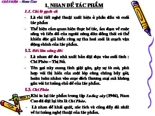 Tuần 13. Chí Phèo