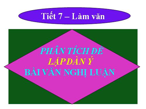 Tuần 2. Phân tích đề, lập dàn ý bài văn nghị luận