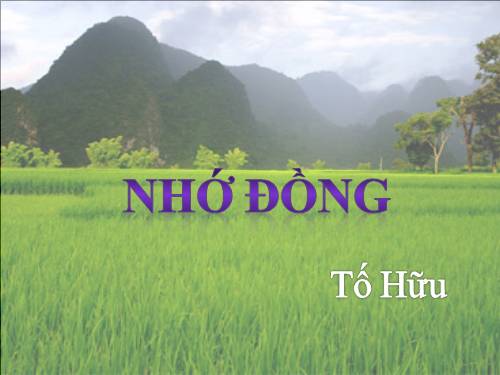 Tuần 24. Đọc thêm: Nhớ đồng