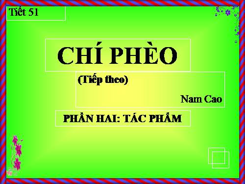 Tuần 13. Chí Phèo