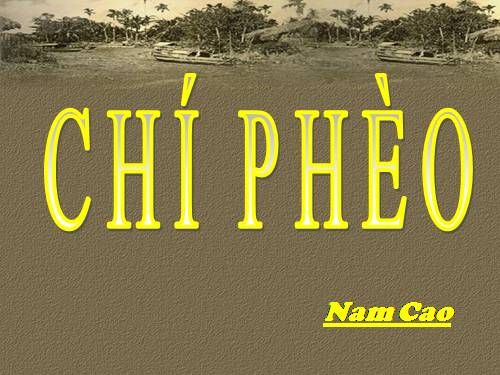 Tuần 13. Chí Phèo